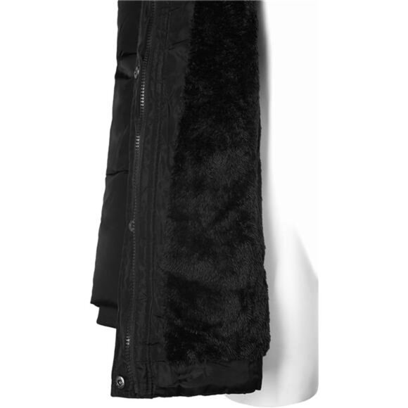 Women's Winter Quilted Puffer Long Coat Jacket - Picture 3 of 6